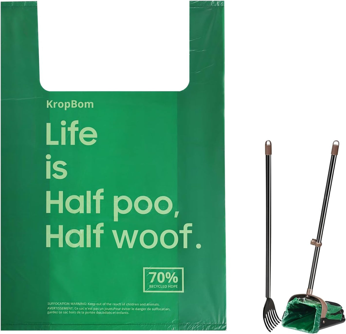 XL Dog Waste Bags with Handles — 125-Count Value Pack