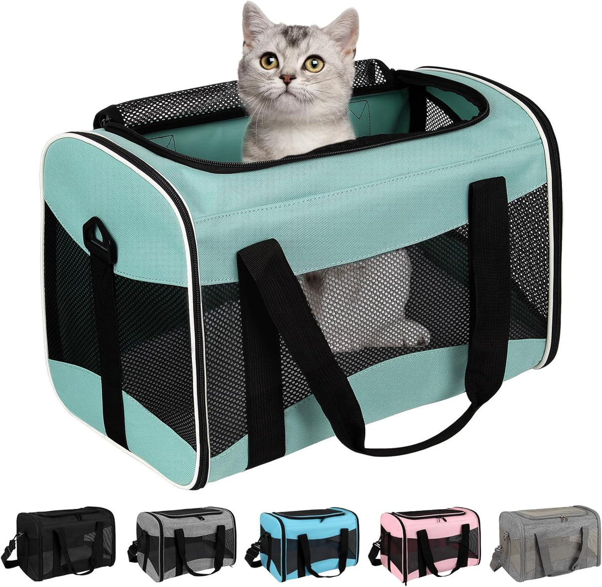 Soft-Sided Pet Travel Carrier for Cats & Small Dogs