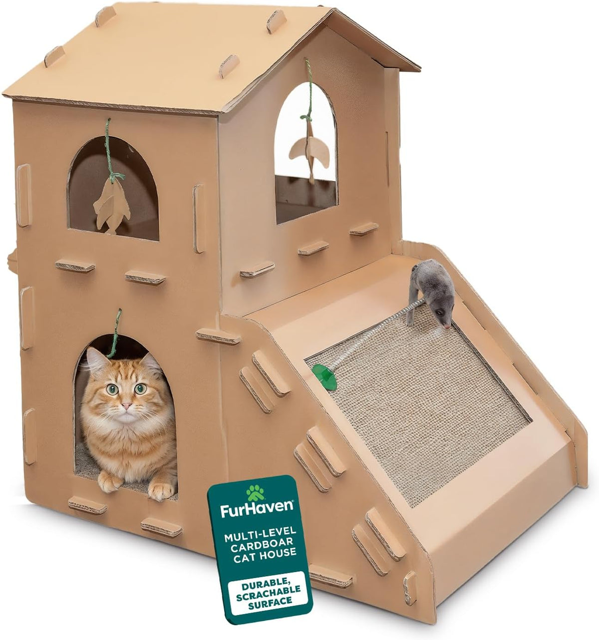Multi-Level Cardboard Cat Playhouse & Scratcher
