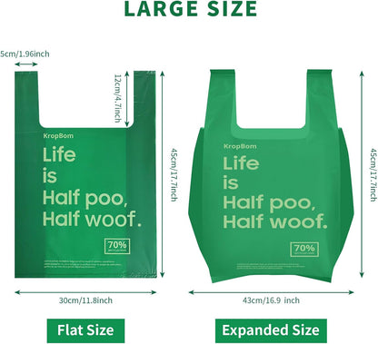 XL Dog Waste Bags with Handles — 125-Count Value Pack
