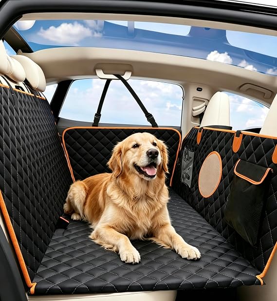 Hard-Bottom Dog Back Seat Extender & Waterproof Car Hammock