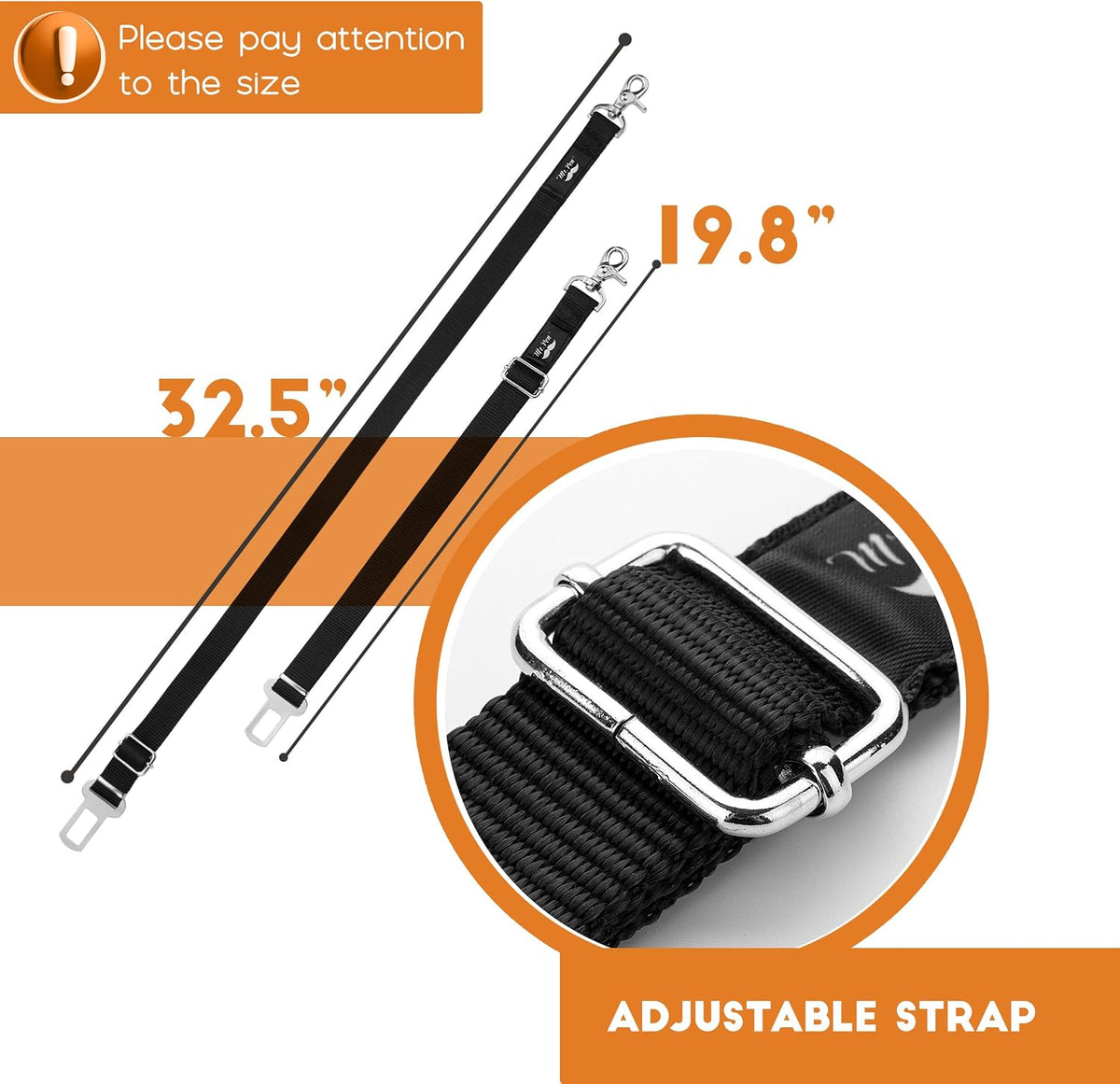 - Dog Seat Belt, 2 Pack, Adjustable Dog Seat Belt for Car