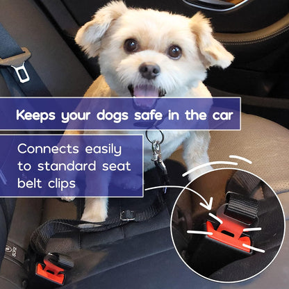 - Dog Seat Belt, 2 Pack, Adjustable Dog Seat Belt for Car