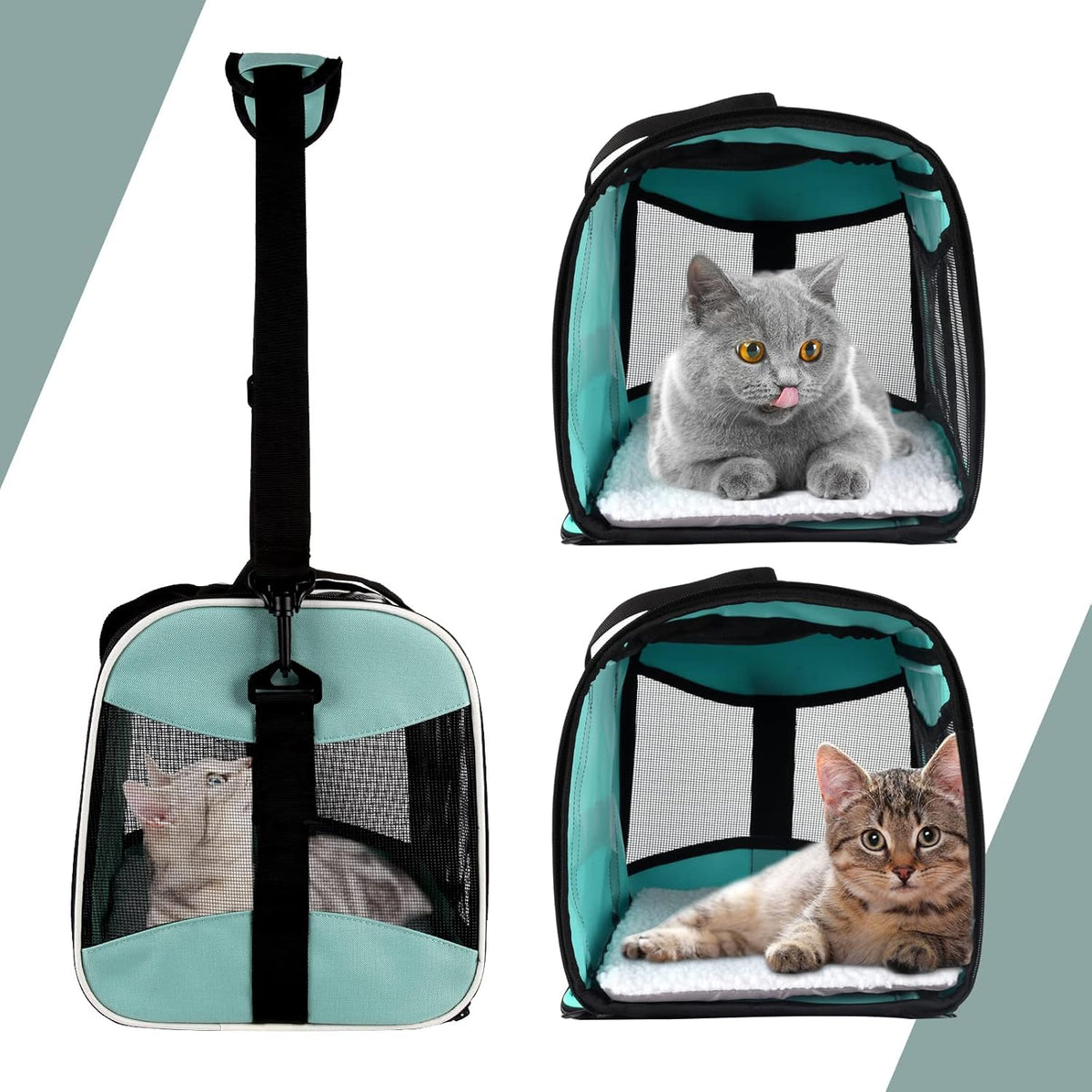 Soft-Sided Pet Travel Carrier for Cats & Small Dogs