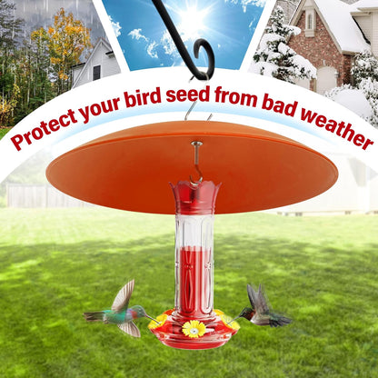 13" Hummingbird Feeder Shade Cover,Bird Feeder Dome Rain Cover,Smart Bird Feeders Umbrella,Squirrel Baffle for Shepherd'S Hook Outdoors (Terracotta), 1 Pack