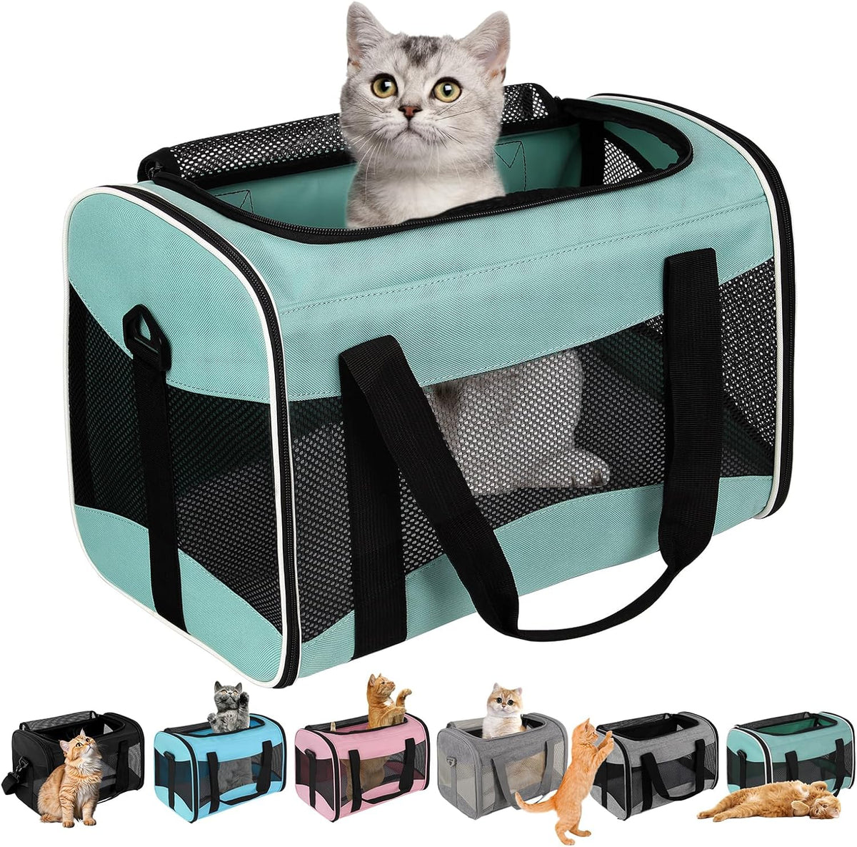 Soft-Sided Pet Travel Carrier for Cats & Small Dogs
