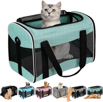 Soft-Sided Pet Travel Carrier for Cats & Small Dogs