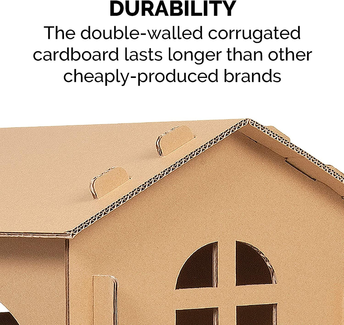 Multi-Level Cardboard Cat Playhouse & Scratcher