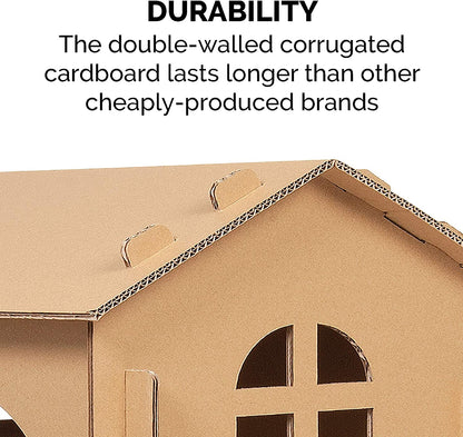Multi-Level Cardboard Cat Playhouse & Scratcher